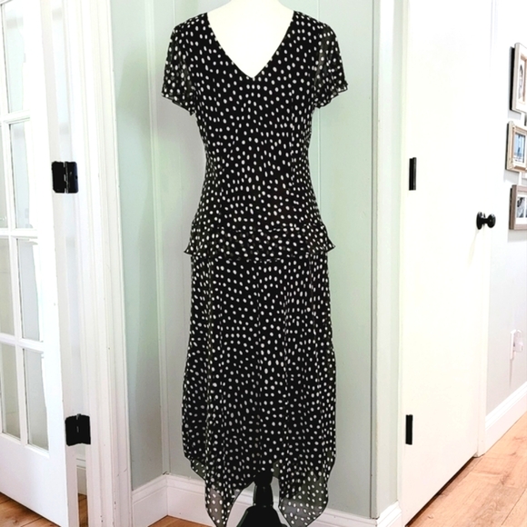 Polka dot dress 12 Vintage AGB - Picture 1 of 16